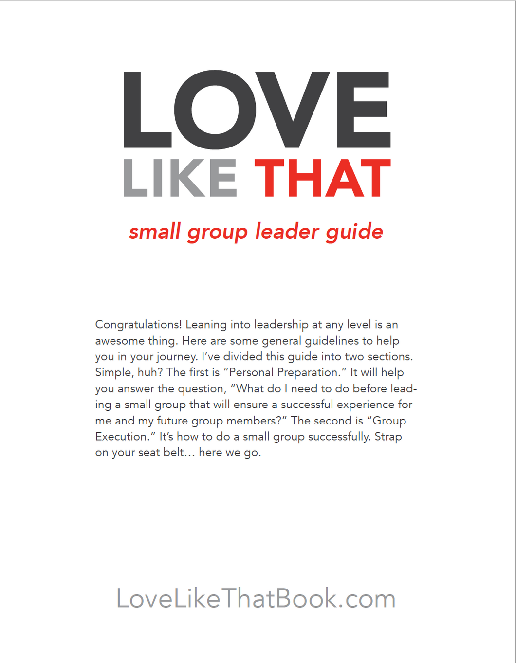 Small Group Leader's Guide